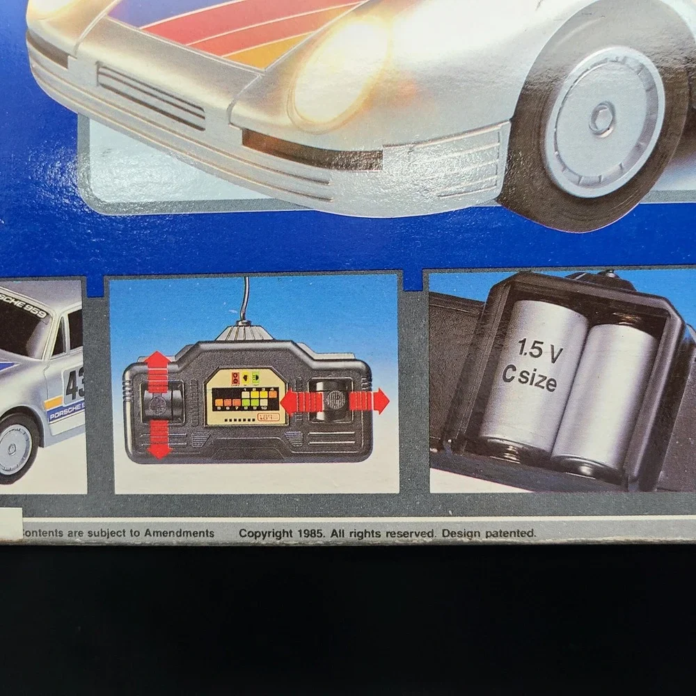 Hedstrom Battery Operated Remote Control‎ Porsche 959 Vintage 1985 Sealed Box